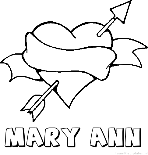 Mary ann liefde kleurplaat